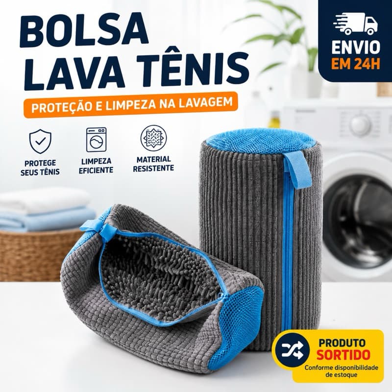 BOLSA PARA LAVAR SAPATO Tênis na Máquina de Lavar Prático e Durável