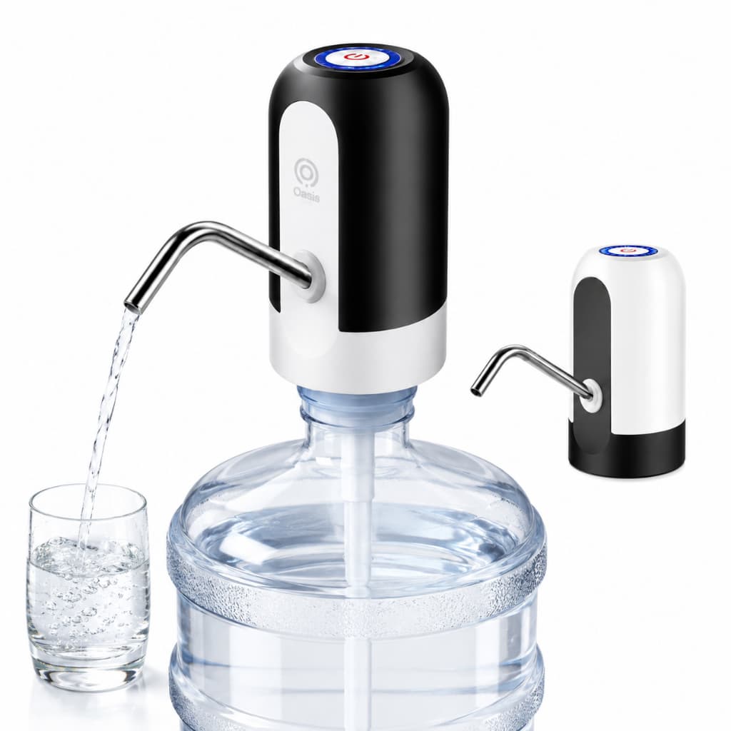 Bomba Elétrica para Galão de Água USB Recarregável Universal Garrafão 20L Bebedor Automático
