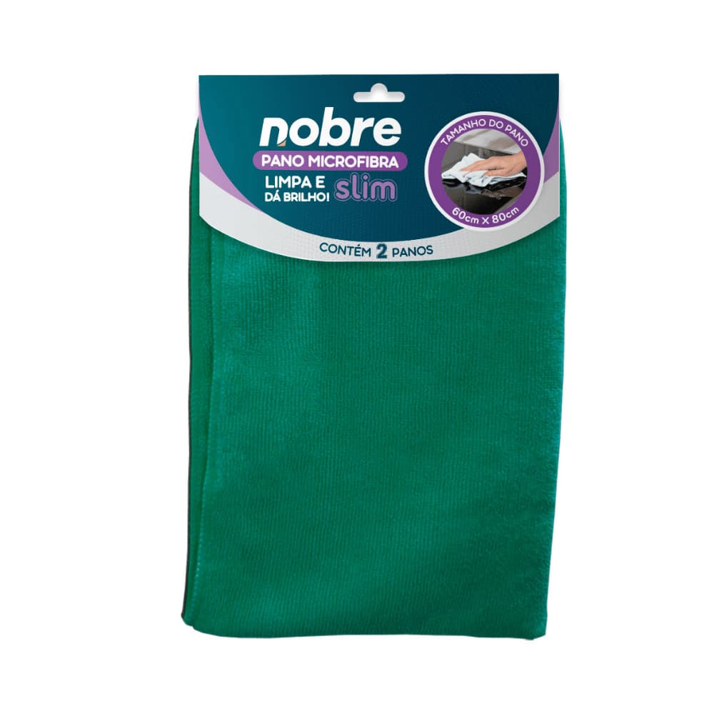 Pano de Chão Kit c/2 Microfibra Nobre 60x80cm Cores Variadas
