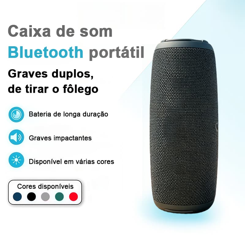 Caixa De Som Bluetooth Charge 3 Portátil Impermeável  | Grave Potente Bateria de Longa Duração
