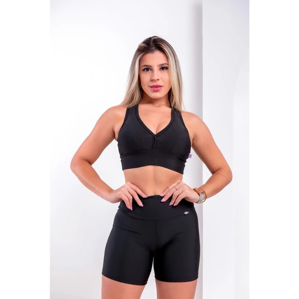 Top Fitness Feminino Nadador Bojo Removível Academia Não Transparente