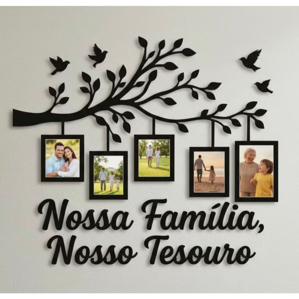 Porta Retrato De Parede Árvore Da Vida Quadro Decorativo Para Sala Quarto Decoração De Familia