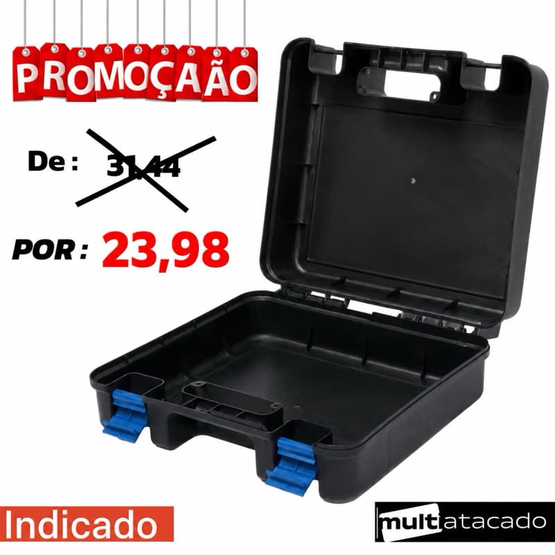 Caixa de Ferramentas Grande Reforçada Bau organizador de instrumentos caixa organizadora de objetos
