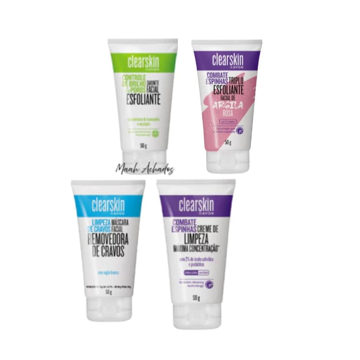 Avon Clearskin Removedora De Cravos, Sabonete Facial Esfoliante , Combate Espinhas 50g - (ESCOLHA O CERTO)