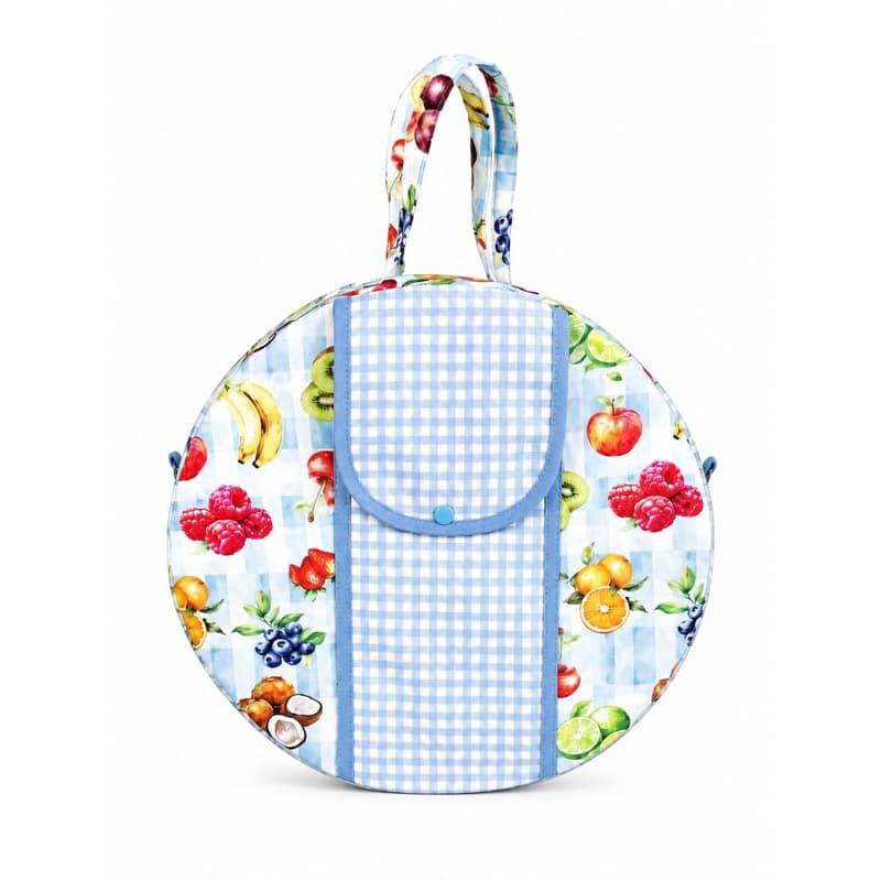 Porta Prato com Porta-Talheres Embutido | Bolsa para Churrasco, Piquenique e Almoço | Leva Pratos e 10 Talheres