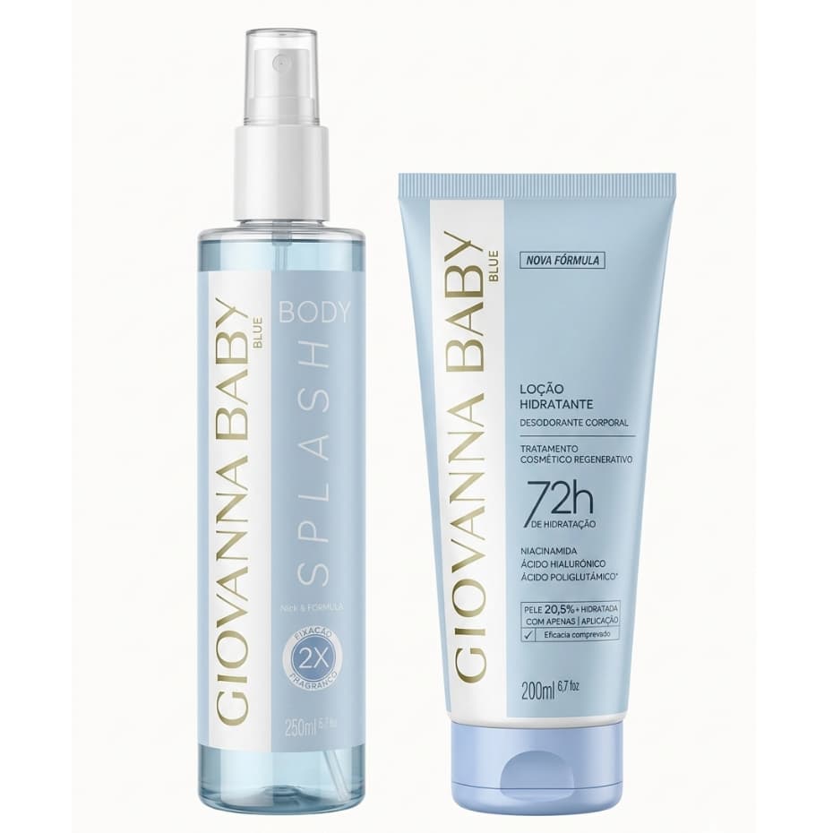 Kit Giovanna Baby Body Splash Blue 260ml + Loção Hidratante Blue 200ml