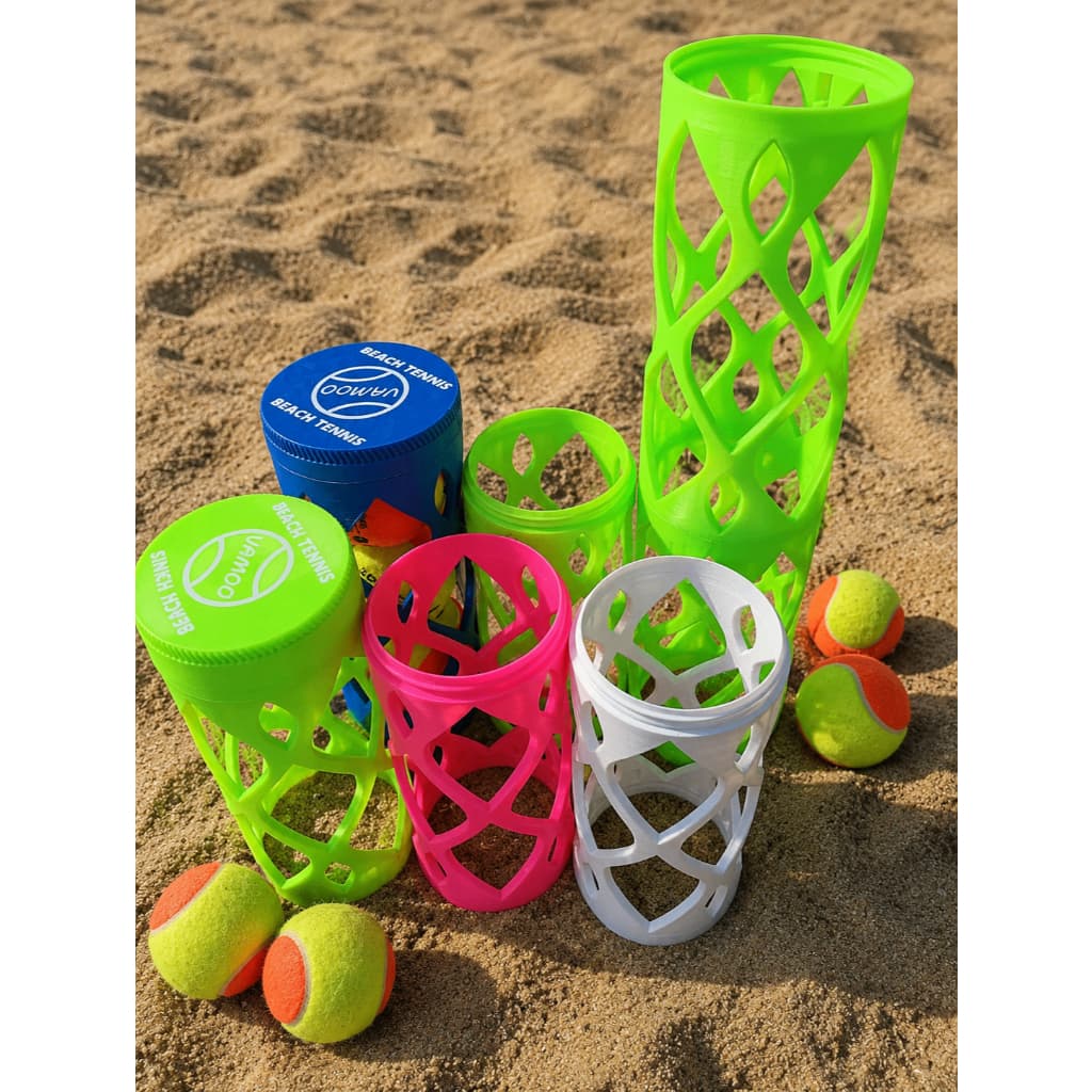 Porta Bolinhas Beach Tennis 2 em 1 Catador de Bolas Personalizado Empilhável Porta Bolinhas Beach Tennis 2 em 1Desenvol