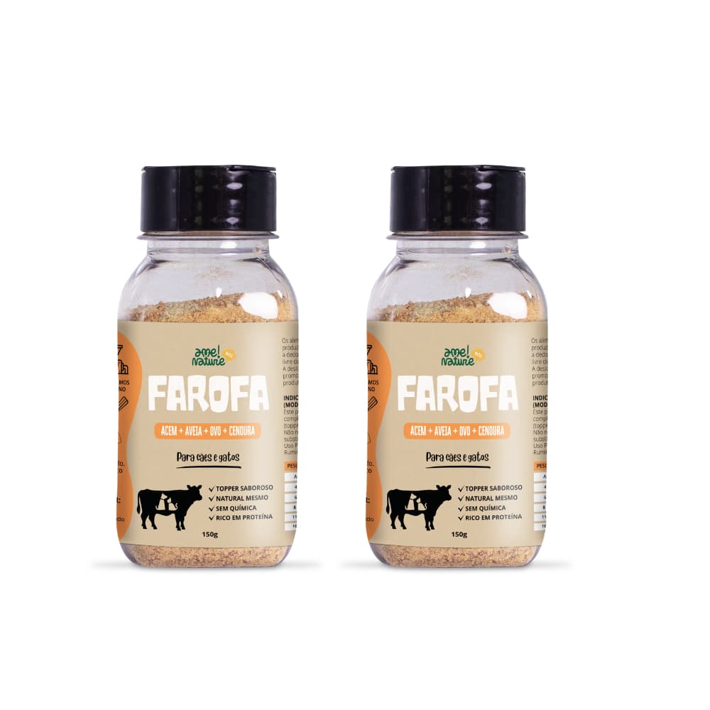 Kit 2 Saborizante Pet 100% Natural para ração de Cachorro e gato Carne Bovino 150gr cada Ame Nature