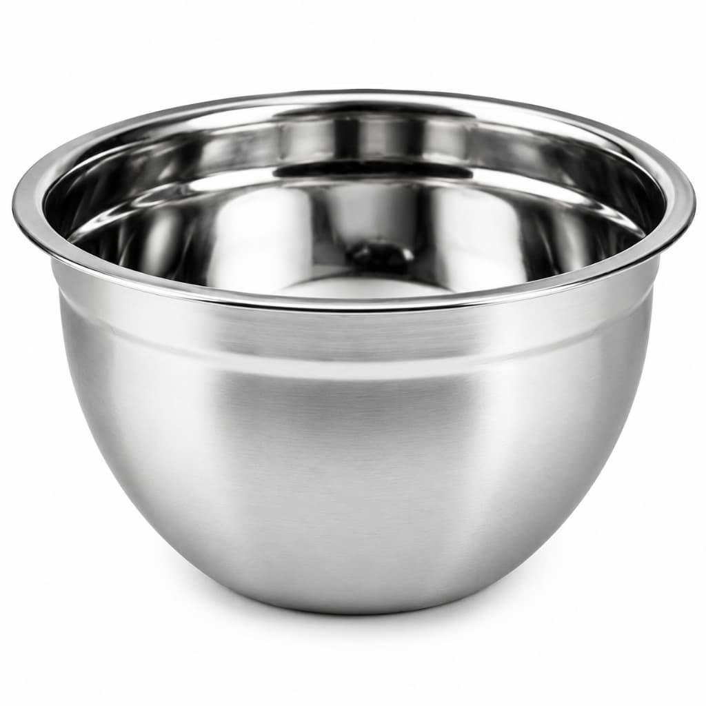 Tigela Bowl Inox 18, 22, 24, 26, 28 cm Reforçada Multiuso Saladeira Aço Inoxidável para Salada, Massa e Bolo