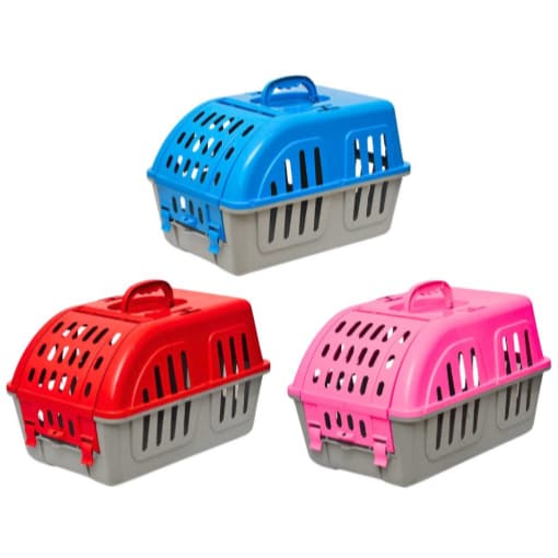 Caixa de Transporte Para Cachorro Cães Gato Coelho Pet N.01 Porte Pequeno Viagem e Passeio Four Plastic