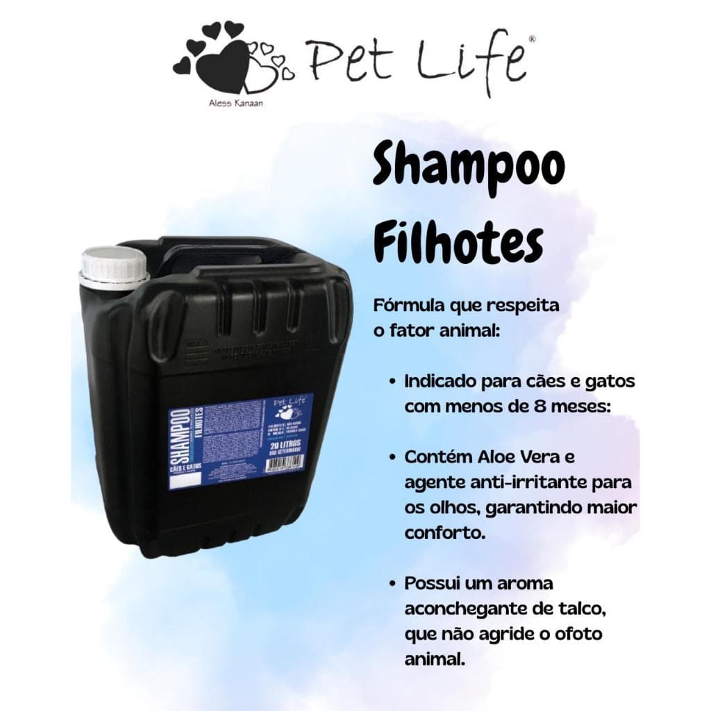 Shampoo Hipoalergênico Pet Life 20 litros - Galão de 20L
