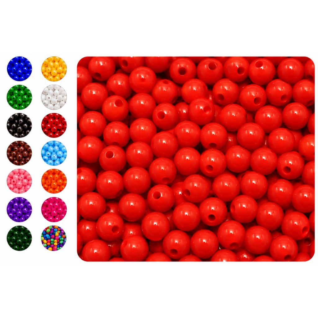 Miçangas Bola Leitosa 6mm Diversas Cores 800/400 ou 200 Contas Plastica Miçanguinhas miçangas bolinhas artesanato guias
