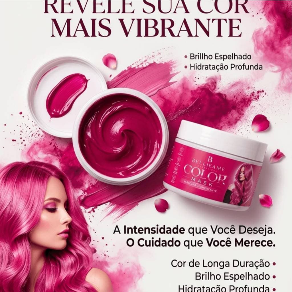 Tonalizante tinta rosa pink cabelos coloridos para crianças e adultos sem amônia