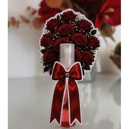 Lembrancinha Festa Perfume de Ambiente Buquê de Flores 3ml | Aromatizador Decorado com Flores | Brinde para Convidados
