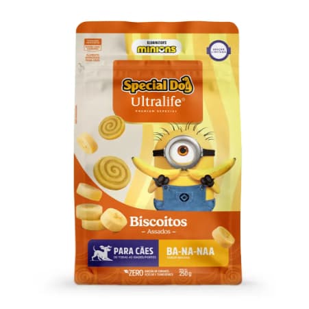 Biscoito Special Dog Ultralife Minions para Cães Banana 250 g