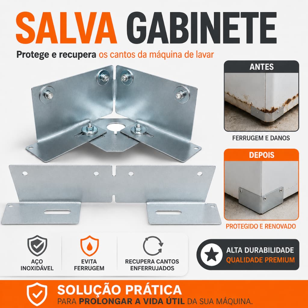 SALVA GABINETE Pé Para Máquina De Lavar Nivelador Anti Vibração