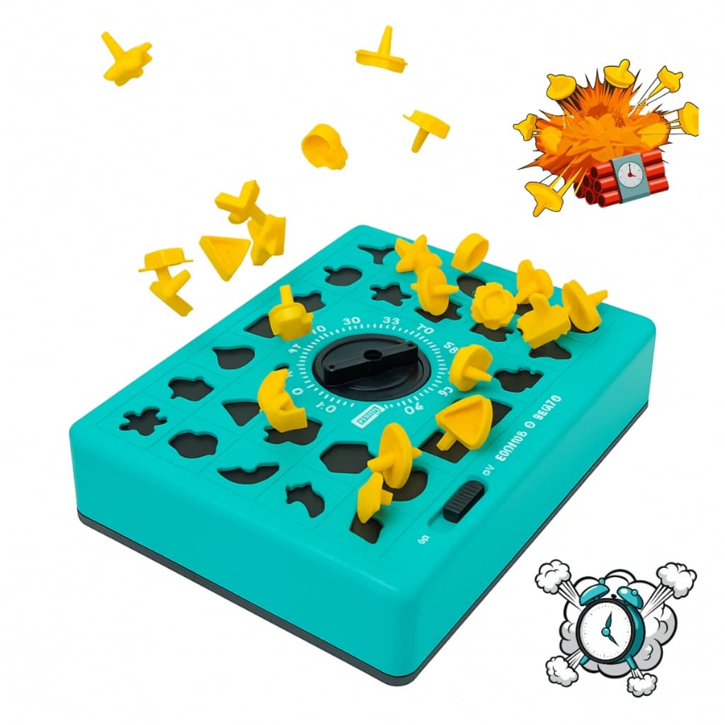 Jogo Infantil Tabuleiro Contra O Tempo Encaixar Formas Educativo Cronômetro 60 Segundos Não Usa Pilha Ação Divertido