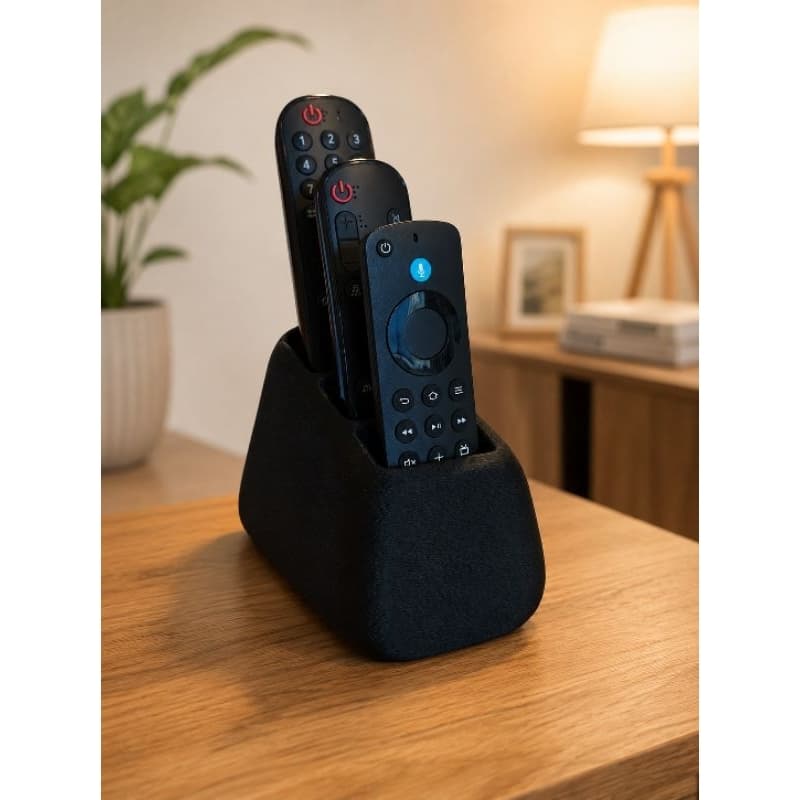 Organizador Porta Controle Remoto para 3 Controles | Suporte de Mesa Moderno