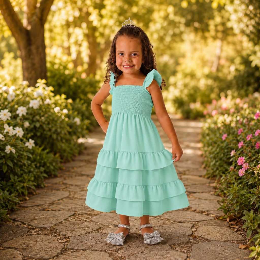 Vestido Infantil Tres Maria Elegante Moda Premium Varias Cores e Tamanhos Para Festa Luxo de Menina