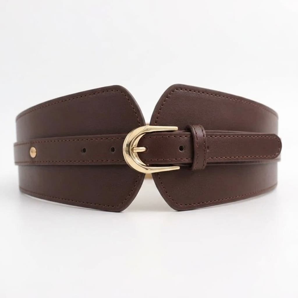 Cinto Elástico Feminino Elegante Retrô Com Fivelas Ajustáveis