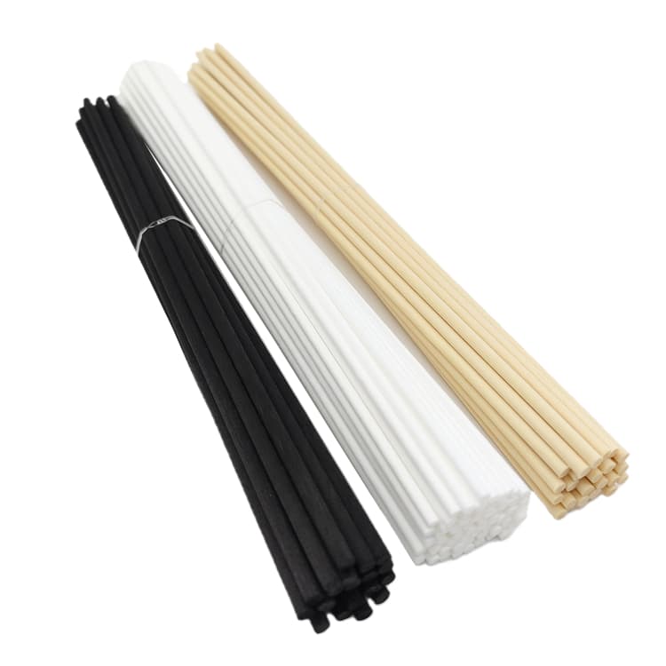 Kit 50 Varetas Difusor Fibra de Algodão com 25cm e 3mm - Preto Branco Bege