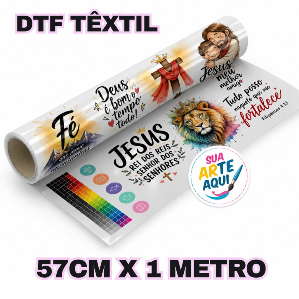 Impressão DTF Têxtil Estampa Personalizada para Camiseta Algodão ou Poliéster Transfer DTF