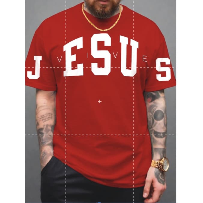Camiseta Jesus Vive Life Jesus Camisa 100% algodão