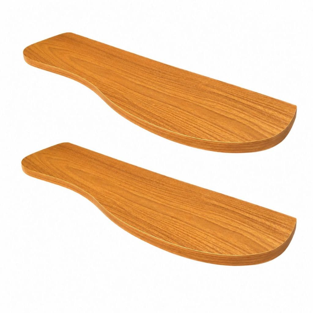 Kit 2 Prateleiras Orgânica De Parede MDF Louro Freijó 18mm 20x120cm