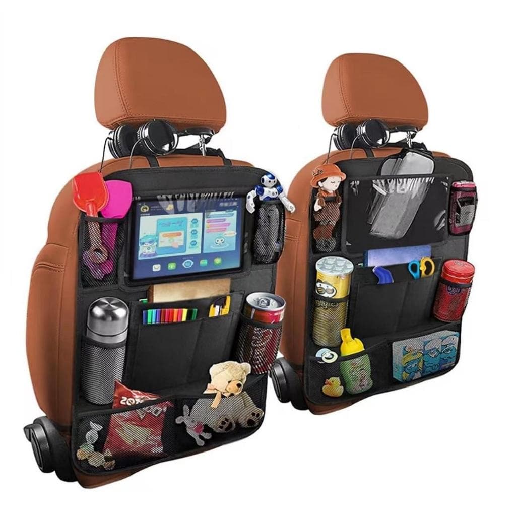 Organizador de Banco de Carro com Bolso Transparente para Tablets