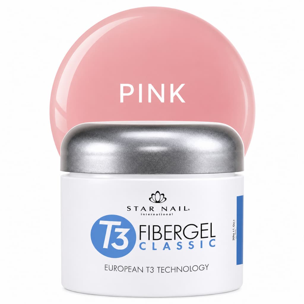 Gel Unha Star Nail T3 Pink Fibergel 28 Gr Alongamentos Hard
