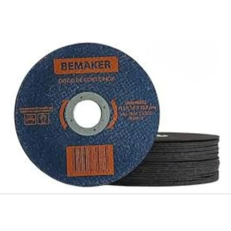 Disco de Corte Inox 115x1x22.2 Bemaker - 10 unidades