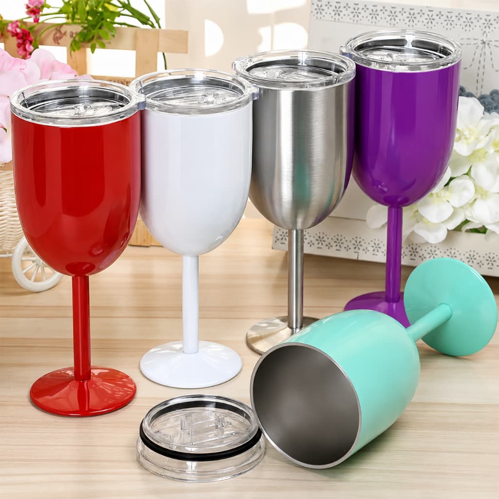 Copo Taça inox Térmica com tampa De   Chá Café Dupla Camada Premium 500ml T2