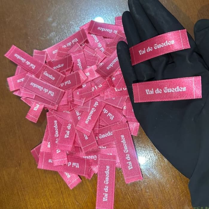 Etiqueta De Cetim Personalizada Para Roupas E Artesanato Atacado 50 a 200 un com sua Marca