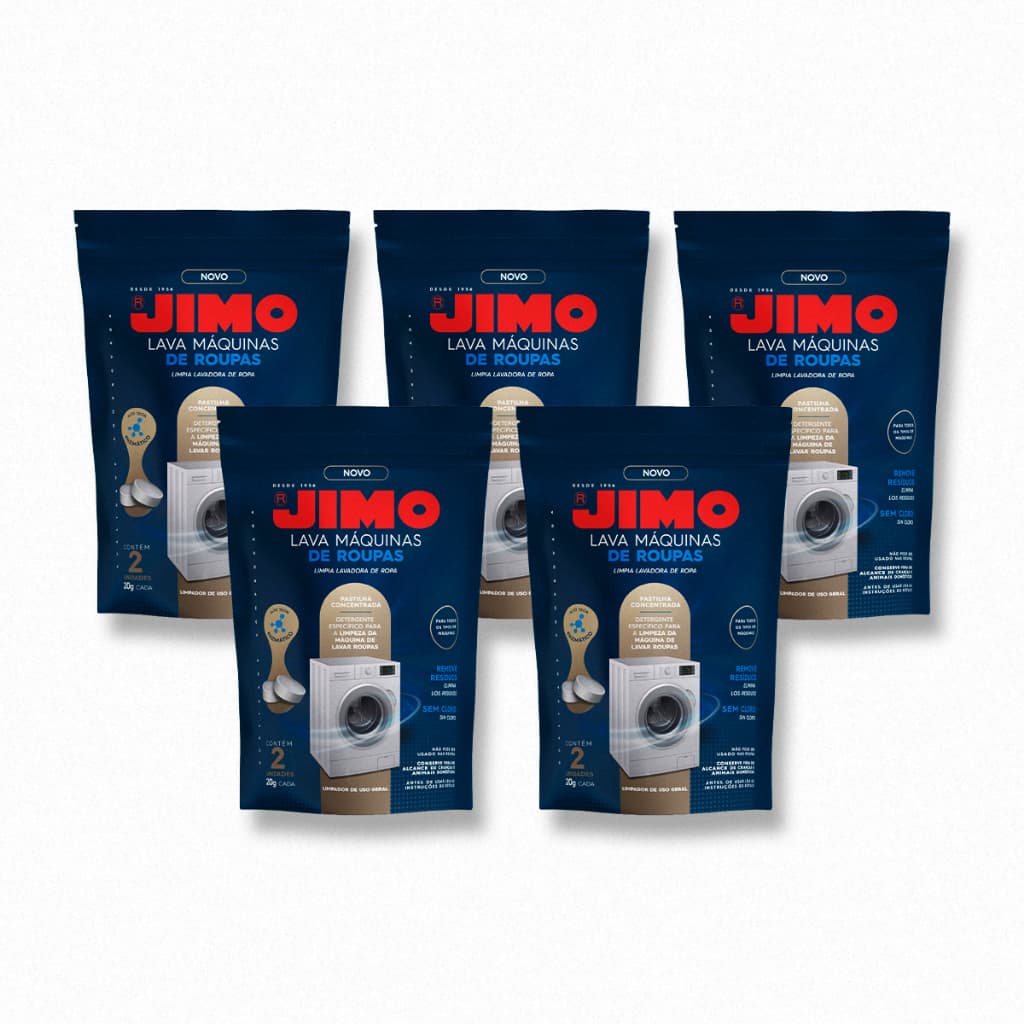 Jimo Lava Máquina de Lavar Roupa 1 2 3 4 ou 5 Pastilha 20g Remove Odor Sem Cloro Limpeza Facil