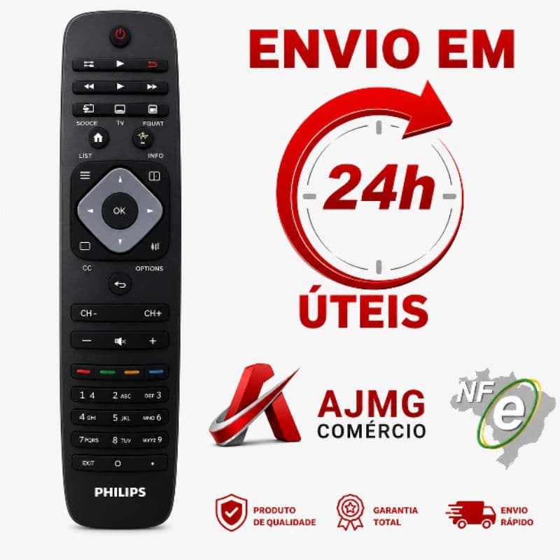 Controle Remoto Para Tv Philips Smart Universal Lcd Led