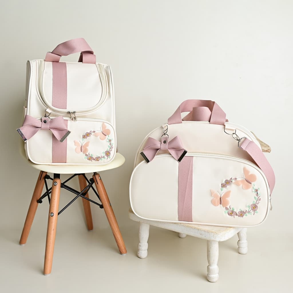 Bolsa Maternidade Completa 2 Peças Térmica Mochila Multifuncional Impermeável Grande