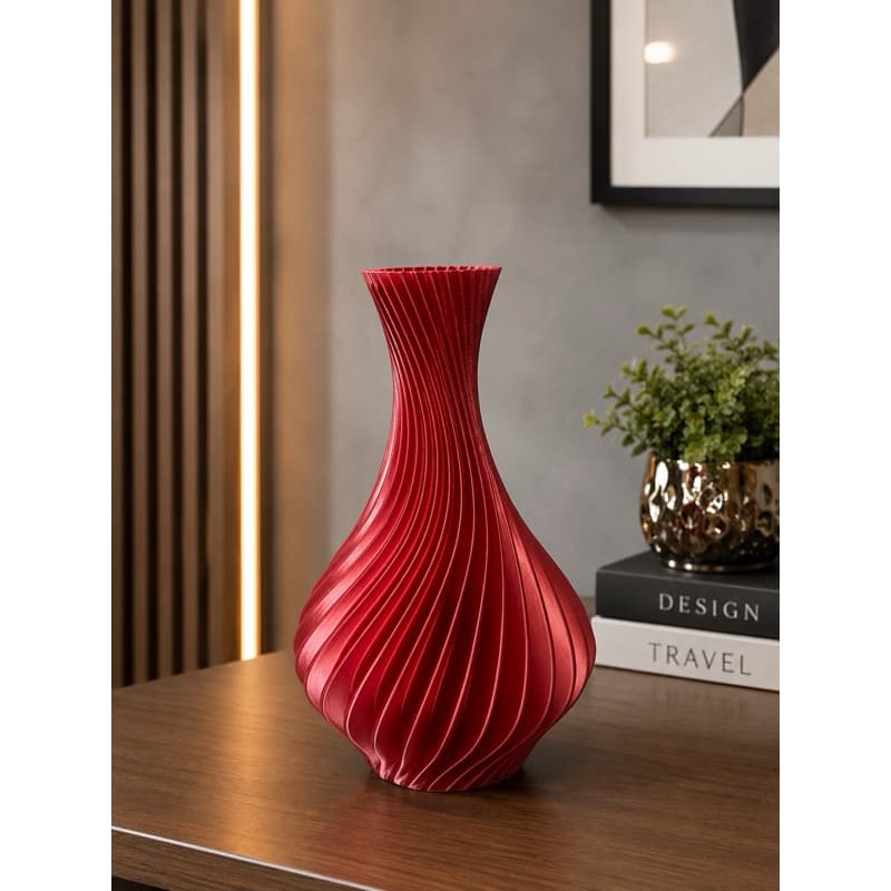 Vaso Decorativo Moderno Espiral 3D | Decoração Sala, Quarto, Escritório | Impressão 3D