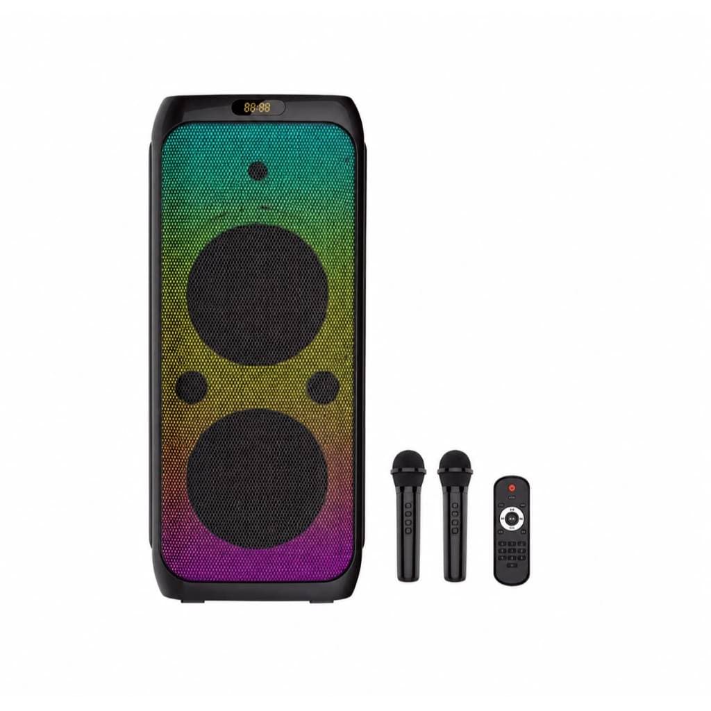 Caixa de Som Portátil Bluetooth 2 Microfones