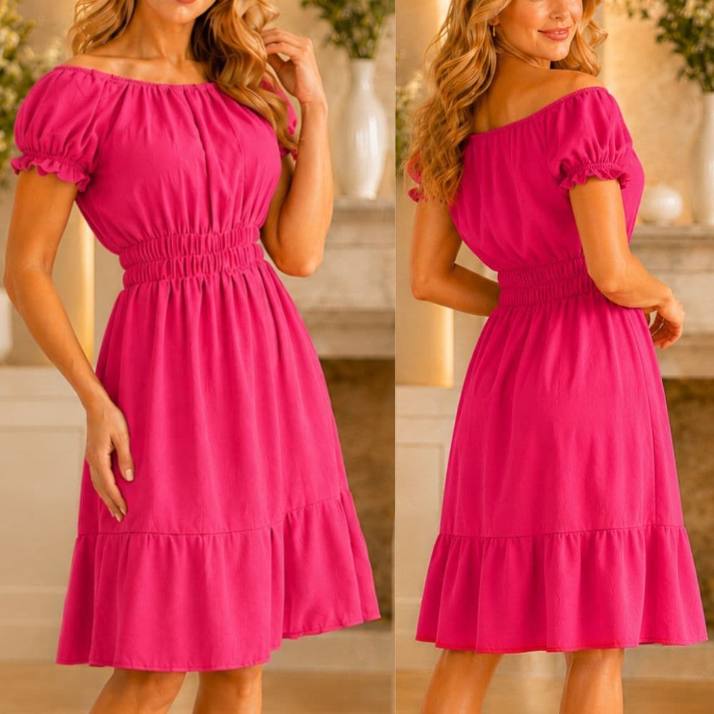 Vestido Midi Ciganinha Dunas Premium Lastec na Cintura Blogueira Moda Evangelica Midi