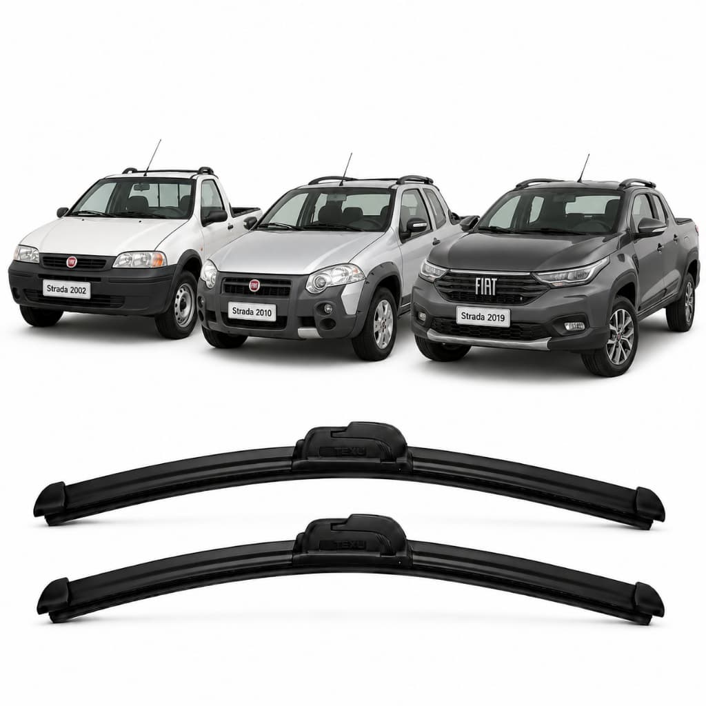 Par Palheta Kit Limpador Parabrisa Silicone Chuva Fiat Strada 1996 1997 1998 1999 2000 2001 A 2020