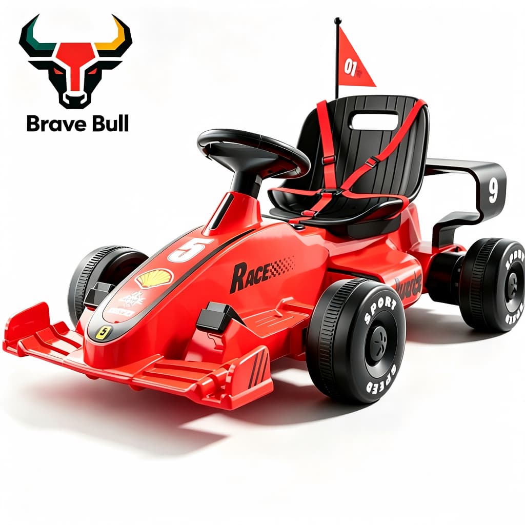 Carro Eletrico Infantil Mini Kart 12v Drift Design de Corrida Potência Dupla Segurança Cinto de Segurança Freio Seguro