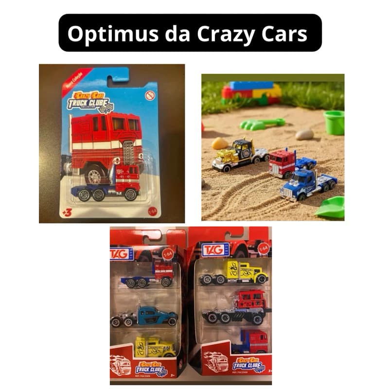 Carrinho Miniatura Optimus Prime Crazy Cars Imitação Hot Wheels