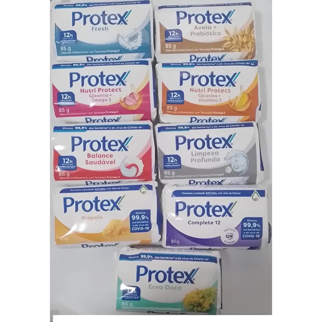 Kit 9 Sabonetes Protex 85g Mix Fragancias