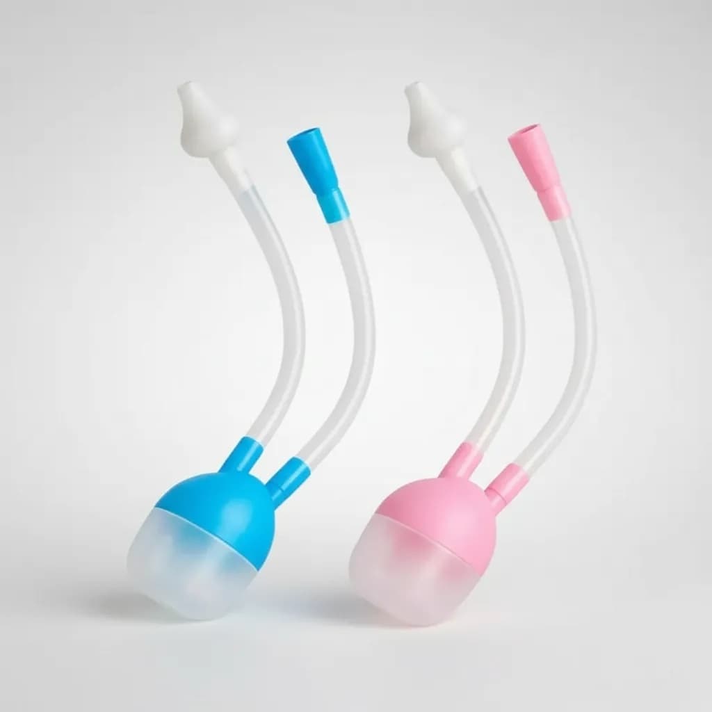 Aspirador Nasal Sugador De Catarro e Meleca Higiene Bebe Infantil Rosa Azul Desconforto Nasal
