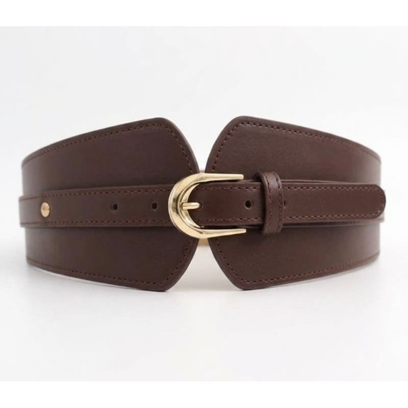 Cinto Elástico Feminino Elegante Retrô Com Fivelas Ajustáveis