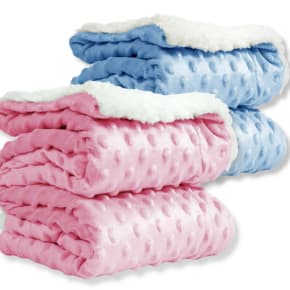 Cobertor de Bebe Pipoquinha Dupla Face com Sherpa 0,80 x 1,00m Antialérgico 5 CORES