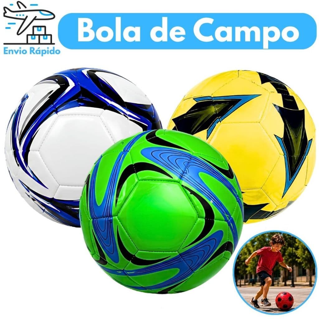 Bola de Futebol Campo Nº 5 PVC  Alta Qualidade, Resistente  Cores Sortidas para Jogos, Treinos e Lazer