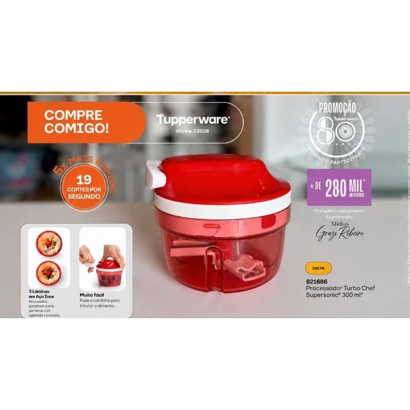Turbo chef 300 ml Tupperware/ triturador da Tupperware