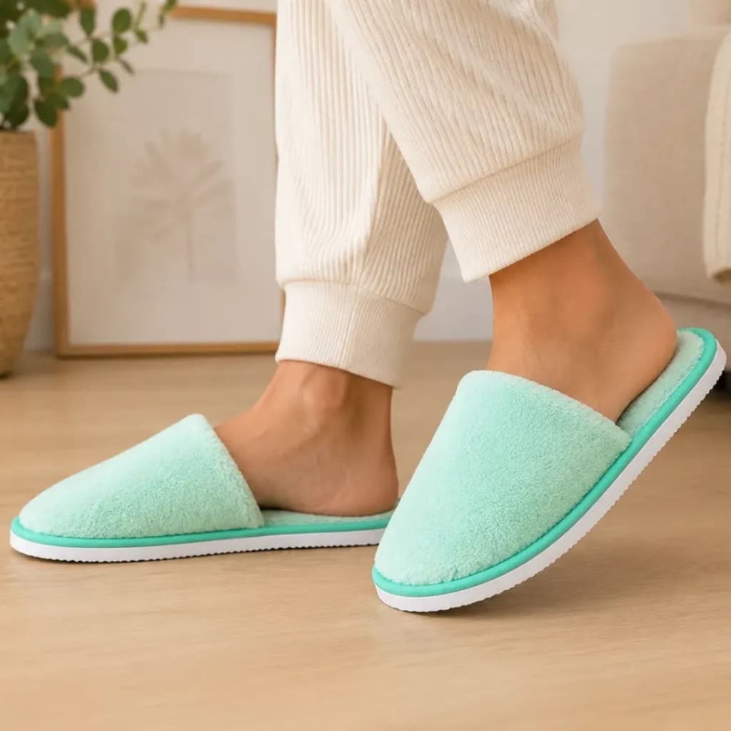 Chinelo Pantufa Feminina Macia E Quentinha Solado Leve e Confortável Diversas Cores