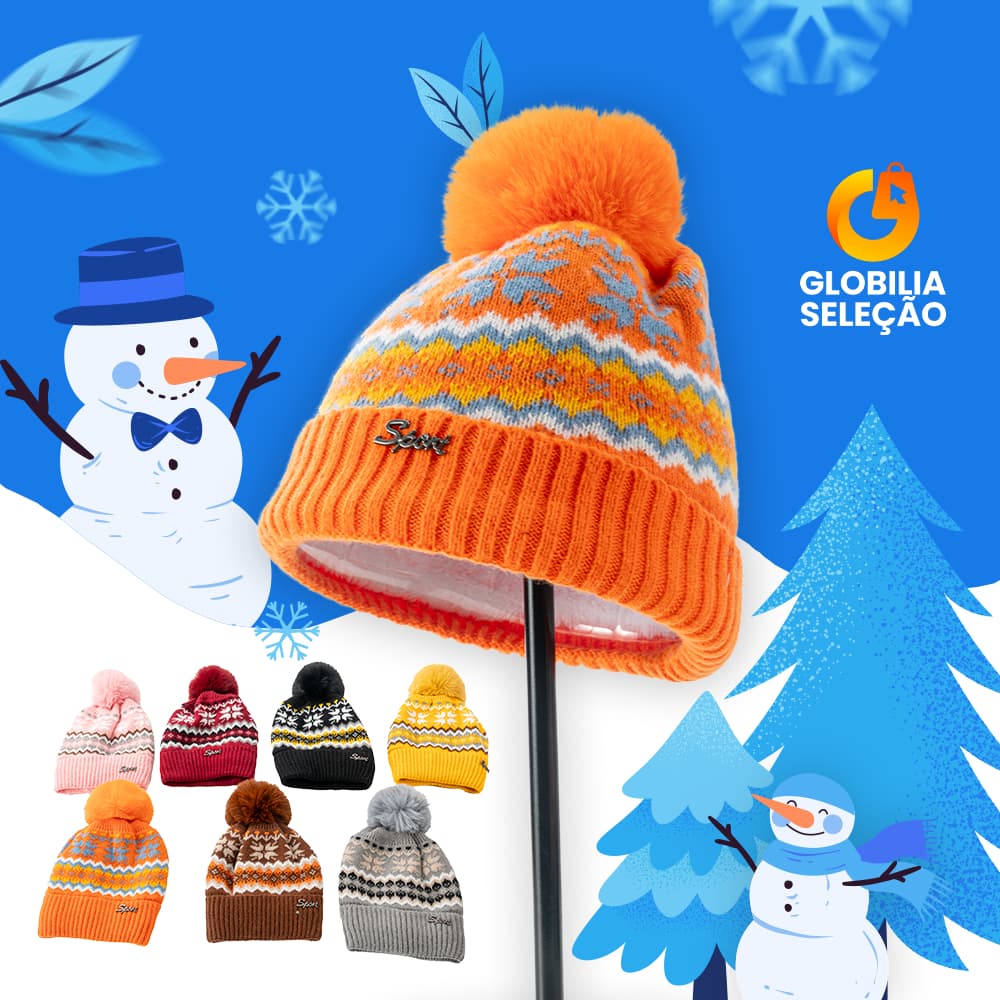 Gorro Touca Feminina Menina Tricotado Quente Fashion KZ5169AG